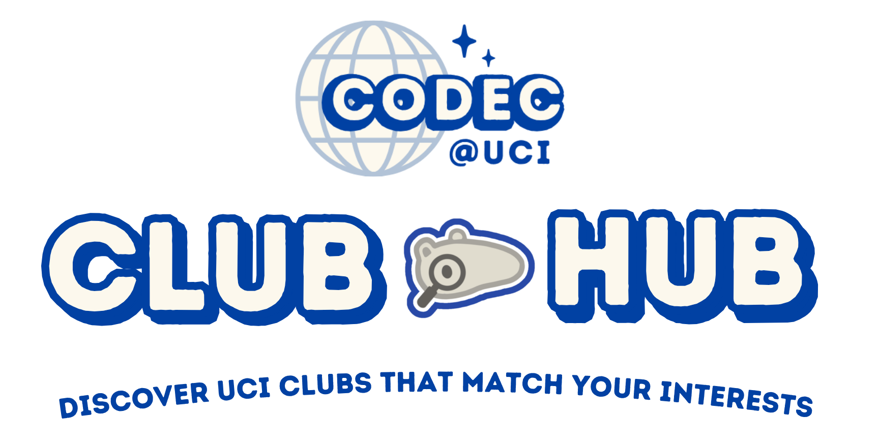 CODEC Logo. Text Label: Discover UCI Clubs That Match Your Interests